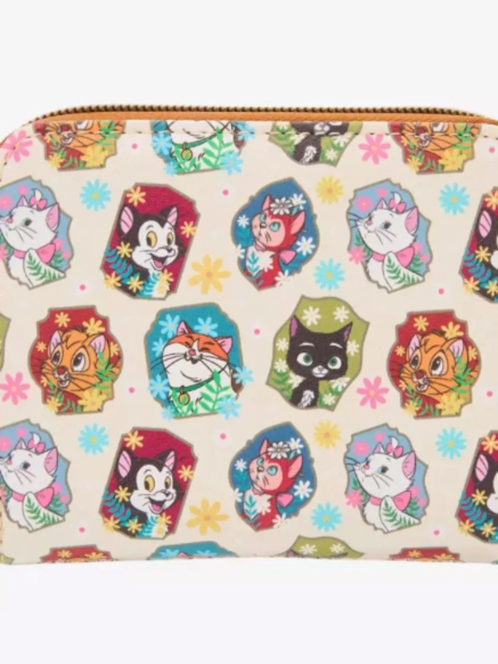 Loungefly Disney Cats Flower Portrait Mini Zipper Wallet